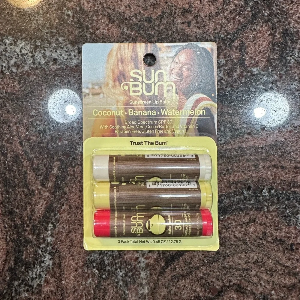 NWT Sun Bum lip balm- set of 3